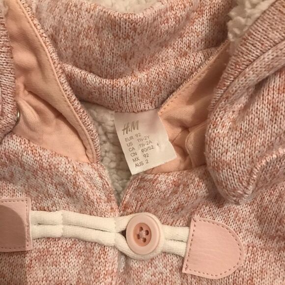 H&M Kids Hooded Sweater Jacket for Fall/Winter Girls - Picture 7 of 8